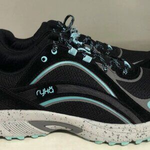 Ryka Sky Walk Trail Walking Shoe Women's Black- Teal size 8M